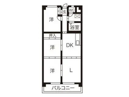 シャイン高鐘(3LDK/4階)の間取り写真