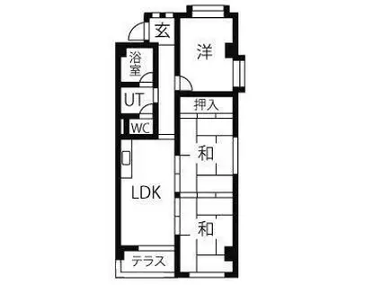 第二マンションイトキ(3LDK/3階)の間取り写真