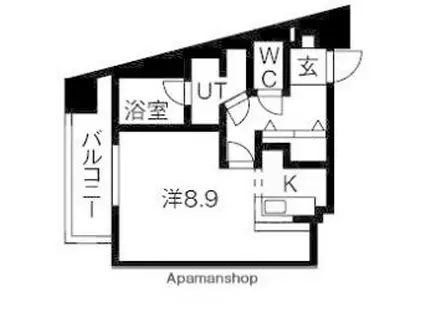 メゾン浅井(ワンルーム/3階)の間取り写真