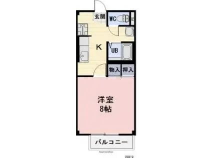 エスポアールSHINJIII(1K/1階)の間取り写真