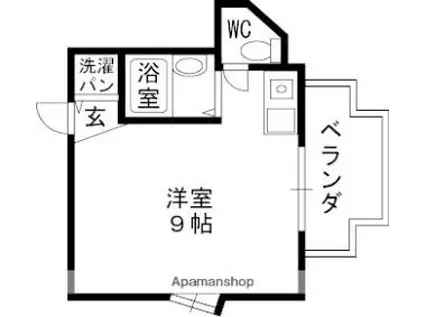 サージュヒル壱番館(ワンルーム/3階)の間取り写真