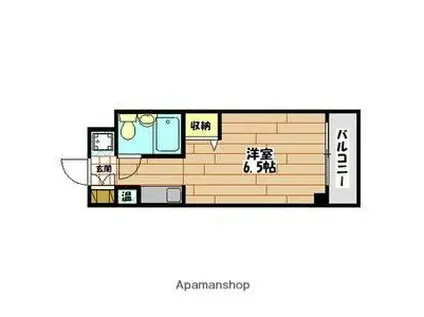 ロイヤルアーク八戸ノ里(ワンルーム/3階)の間取り写真