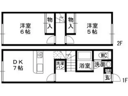 レオパレス教興寺(2DK/1階)の間取り写真