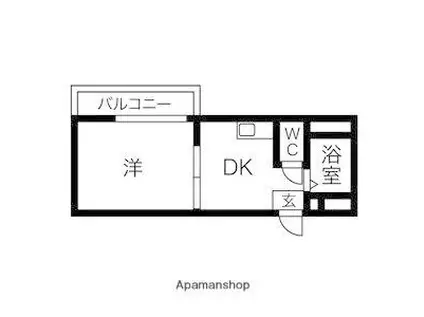 プレアール古川橋(1DK/3階)の間取り写真