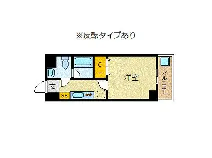 レコンフォルト(1K/3階)の間取り写真