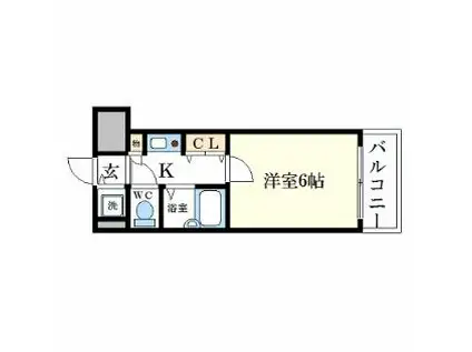 プレサンス梅田西(1K/3階)の間取り写真