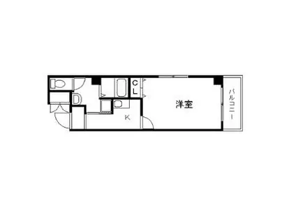 鶴橋末広ビルII(1K/7階)の間取り写真