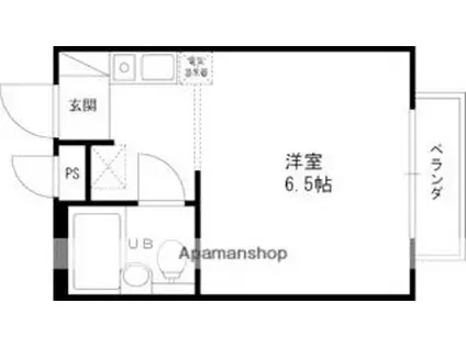 ヒルズ深阪南(1K/2階)の間取り写真