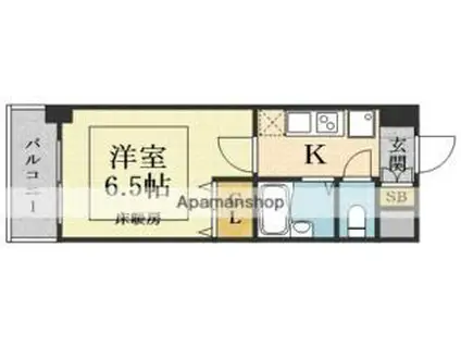 ローズコーポ新大阪9(1K/8階)の間取り写真