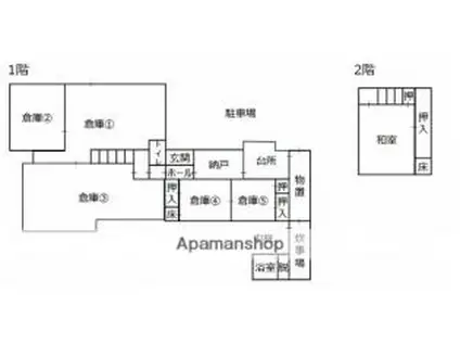 山陽電鉄本線 的形駅 徒歩7分 2階建 築72年(6SDK)の間取り写真