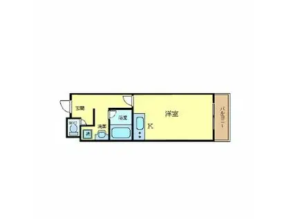 JR紀勢本線 和歌山駅 徒歩8分 8階建 築29年(ワンルーム/8階)の間取り写真