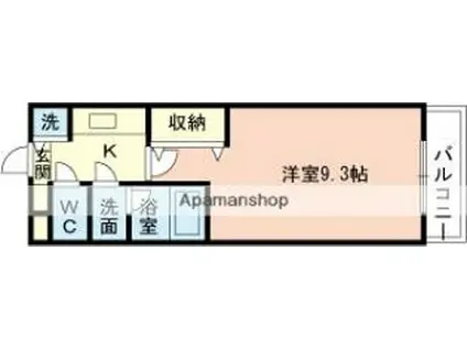 フジパレス太田II(1K/2階)の間取り写真