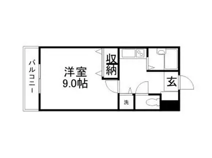JR赤穂線 西川原駅 徒歩13分 5階建 築31年(1K/5階)の間取り写真