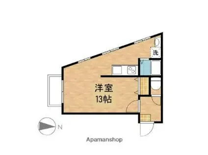 サンコートミヤケ(1K/3階)の間取り写真