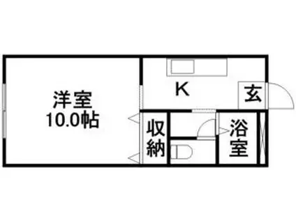 片島サンプラザ(1K/1階)の間取り写真