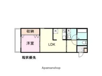 KOYURIKA(1LDK/1階)の間取り写真