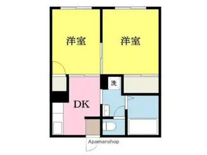 伊賀上マンション(2DK/4階)の間取り写真