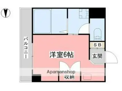 リバーサイドハイツ三原(ワンルーム/3階)の間取り写真