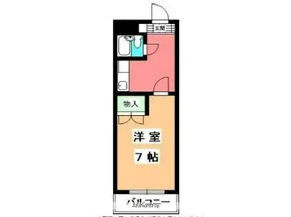 メゾンドムーアI(1K/3階)の間取り写真