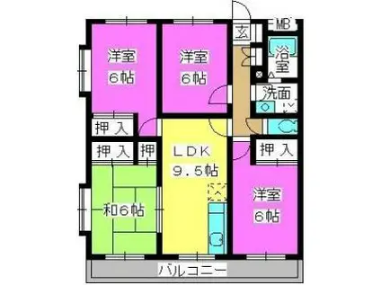 プログレス21(4LDK/3階)の間取り写真