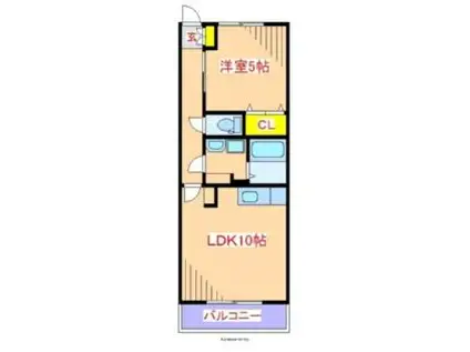 JR肥薩線 日当山駅 徒歩17分 3階建 築7年(1LDK/2階)の間取り写真