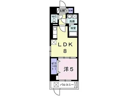 グランコート・エルクラージュ(1LDK/4階)の間取り写真