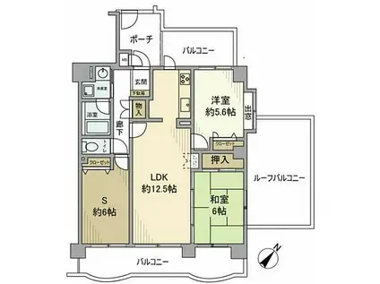 リベラル番田弐番館(3LDK/3階)の間取り写真