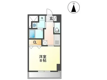 JR阪和線 和歌山駅 徒歩9分 10階建 築4年(1K/9階)の間取り写真