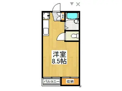 YS向ヶ丘(ワンルーム/1階)の間取り写真