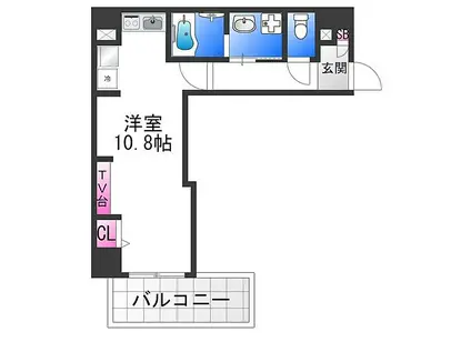 エヌエムキャトフヴァン(ワンルーム/9階)の間取り写真