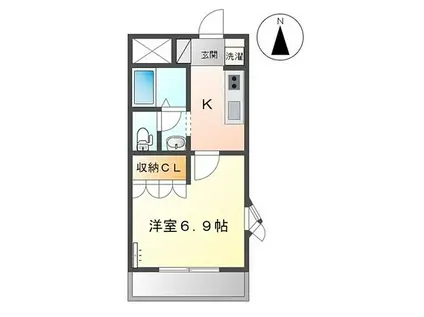 伊豆箱根鉄道駿豆線 大仁駅 徒歩9分 2階建 築20年(1K/1階)の間取り写真