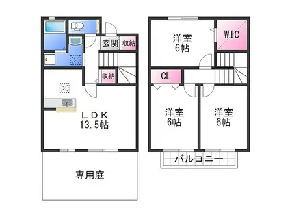 コトーネなごみ(3LDK/2階)の間取り写真