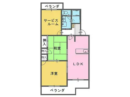 岳南電車 本吉原駅 徒歩22分 3階建 築26年(3LDK/3階)の間取り写真