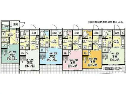 JR横浜線 古淵駅 徒歩3分 2階建 築1年(ワンルーム/1階)の間取り写真