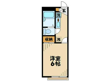 レオパレスエムズ千代田(1K/1階)の間取り写真