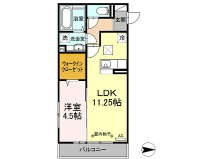 アメニティコート(1LDK/3階)の間取り写真