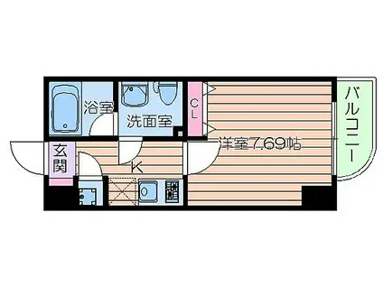 ライブコート北梅田(1K/10階)の間取り写真