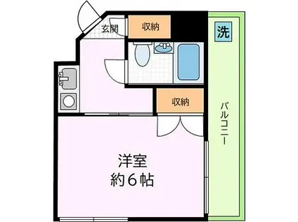 京急本線 梅屋敷駅(東京) 徒歩5分 7階建 築34年(1K/5階)の間取り写真