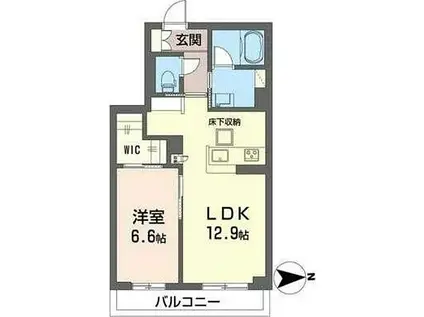 サンワハウス(1LDK/2階)の間取り写真