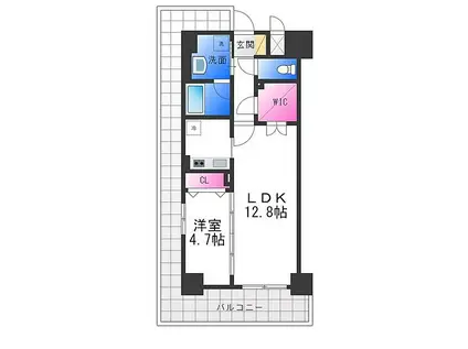 ラ・グレース(1LDK/8階)の間取り写真