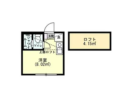 STUDIO小田急相模原(ワンルーム/2階)の間取り写真