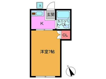 イオチハイツ1(1K/2階)の間取り写真