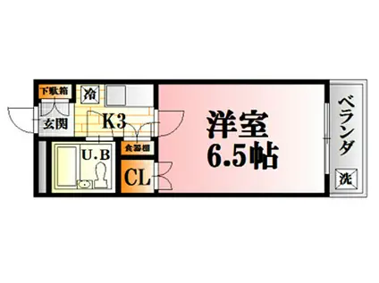 第二山田ビル(1K/4階)の間取り写真