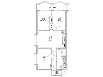 ミライエ塩屋(3LDK/1階)の間取り写真