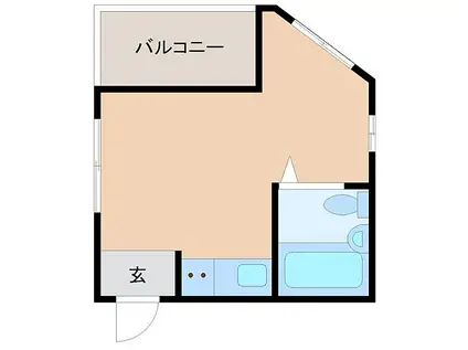 岸川マンション(ワンルーム/3階)の間取り写真