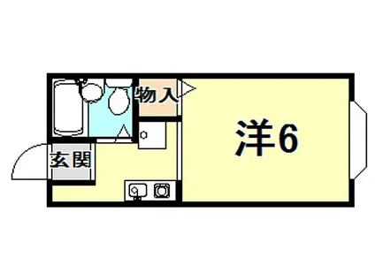 ベルエポック三番館(ワンルーム/1階)の間取り写真
