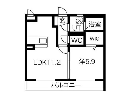 ルミエール(1LDK/3階)の間取り写真