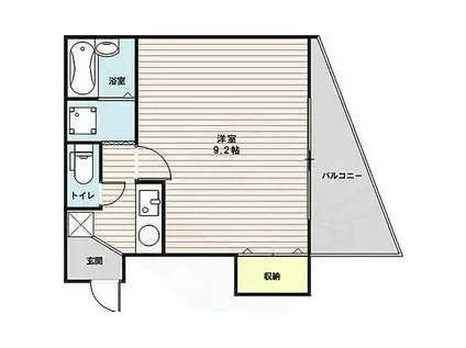 ツルギ第2マンション(1K/4階)の間取り写真