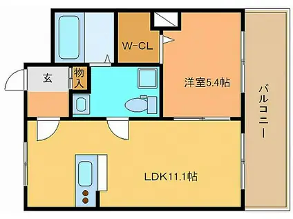 シーライフ垂水(1LDK/4階)の間取り写真