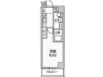 ALTERNA王子飛鳥山(1K/6階)の間取り写真